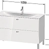 Тумба под раковину Duravit Brioso BR451402222 напольная 122 см белая Тумба под раковину Duravit Brioso BR451402222 напольная 122 см белая