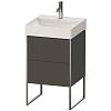 Тумба под раковину Duravit XSquare XS443904949 напольная 48 см Графит матовый