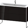 Тумба под раковину Duravit XSquare XS444804040 напольная 121 см черный глянцевый Тумба под раковину Duravit XSquare XS444804040 напольная 121 см черный глянцевый
