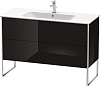 Тумба под раковину Duravit XSquare XS444804040 напольная 121 см черный глянцевый