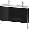 Тумба под раковину Duravit XSquare XS444904040 напольная 128 см черный глянцевый Тумба под раковину Duravit XSquare XS444904040 напольная 128 см черный глянцевый