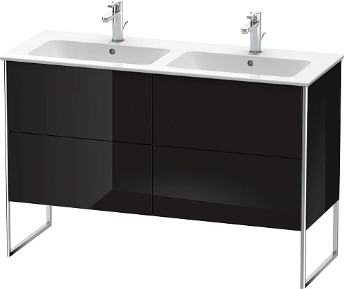Тумба под раковину Duravit XSquare XS444904040 напольная 128 см черный глянцевый Тумба под раковину Duravit XSquare XS444904040 напольная 128 см черный глянцевый
