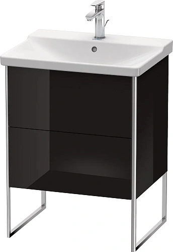 Тумба под раковину Duravit XSquare XS446004040 напольная 61 см черный глянцевый Тумба под раковину Duravit XSquare XS446004040 напольная 61 см черный глянцевый