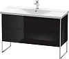 Тумба под раковину Duravit XSquare XS446304040 напольная 121 см черный глянцевый