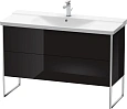 Тумба под раковину Duravit XSquare XS446304040 напольная 121 см черный глянцевый Тумба под раковину Duravit XSquare XS446304040 напольная 121 см черный глянцевый