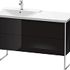 Тумба под раковину Duravit XSquare XS446604040 напольная 121 см черный глянцевый Тумба под раковину Duravit XSquare XS446604040 напольная 121 см черный глянцевый