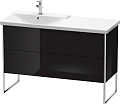 Тумба под раковину Duravit XSquare XS446604040 напольная 121 см черный глянцевый Тумба под раковину Duravit XSquare XS446604040 напольная 121 см черный глянцевый