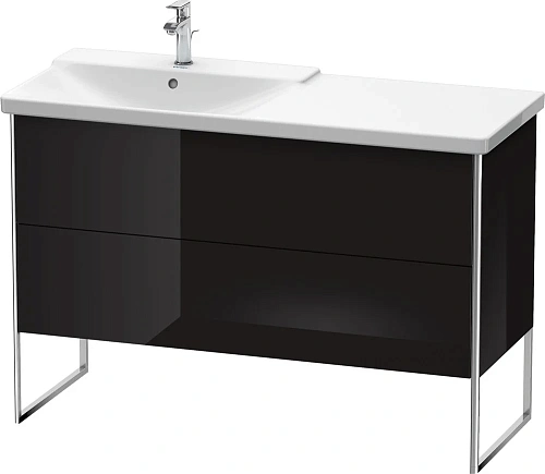 Тумба под раковину Duravit XSquare XS446604040 напольная 121 см черный глянцевый Тумба под раковину Duravit XSquare XS446604040 напольная 121 см черный глянцевый