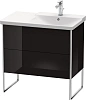 Тумба под раковину Duravit XSquare XS446704040 напольная 81 см черный глянцевый