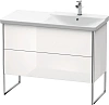 Тумба под раковину Duravit XSquare XS446802222 напольная 101 см белая глянцевый