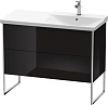 Тумба под раковину Duravit XSquare XS446804040 напольная 101 см черный глянцевый
