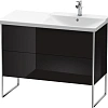 Тумба под раковину Duravit XSquare XS446804040 напольная 101 см черный глянцевый Тумба под раковину Duravit XSquare XS446804040 напольная 101 см черный глянцевый
