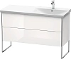 Тумба под раковину Duravit XSquare XS446902222 напольная 121 см белая глянцевый