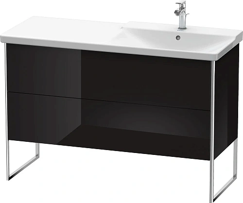 Тумба под раковину Duravit XSquare XS446904040 напольная 121 см черный глянцевый Тумба под раковину Duravit XSquare XS446904040 напольная 121 см черный глянцевый