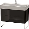 Тумба под раковину Duravit XSquare XS447604040 напольная 98 см черный глянцевый Тумба под раковину Duravit XSquare XS447604040 напольная 98 см черный глянцевый