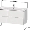 Тумба под раковину Duravit XSquare XS452604040 напольная 121 см черный глянцевый Тумба под раковину Duravit XSquare XS452604040 напольная 121 см черный глянцевый