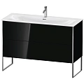 Тумба под раковину Duravit XSquare XS452604040 напольная 121 см черный глянцевый Тумба под раковину Duravit XSquare XS452604040 напольная 121 см черный глянцевый