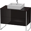 Тумба под раковину Duravit XSquare XS492104040 напольная 100 см черный глянцевый Тумба под раковину Duravit XSquare XS492104040 напольная 100 см черный глянцевый