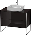 Тумба под раковину Duravit XSquare XS492104040 напольная 100 см черный глянцевый Тумба под раковину Duravit XSquare XS492104040 напольная 100 см черный глянцевый