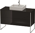 Тумба под раковину Duravit XSquare XS492204040 напольная 120 см черный глянцевый Тумба под раковину Duravit XSquare XS492204040 напольная 120 см черный глянцевый