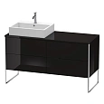Тумба под раковину Duravit XSquare XS4923L4040 напольная 140 см черный глянцевый Тумба под раковину Duravit XSquare XS4923L4040 напольная 140 см черный глянцевый