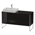Тумба под раковину Duravit XSquare XS4923L4040 напольная 140 см черный глянцевый Тумба под раковину Duravit XSquare XS4923L4040 напольная 140 см черный глянцевый