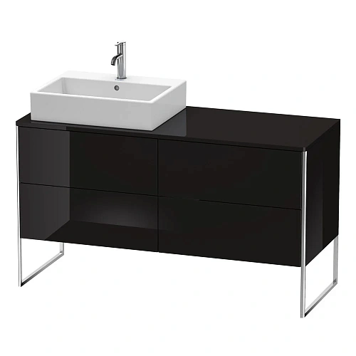 Тумба под раковину Duravit XSquare XS4923L4040 напольная 140 см черный глянцевый Тумба под раковину Duravit XSquare XS4923L4040 напольная 140 см черный глянцевый