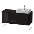 Тумба под раковину Duravit XSquare XS4923R4040 напольная 140 см черный глянцевый Тумба под раковину Duravit XSquare XS4923R4040 напольная 140 см черный глянцевый