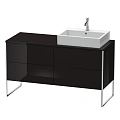 Тумба под раковину Duravit XSquare XS4923R4040 напольная 140 см черный глянцевый Тумба под раковину Duravit XSquare XS4923R4040 напольная 140 см черный глянцевый