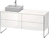 Тумба под раковину Duravit XSquare XS4924L2222 напольная 160 см белый глянцевый