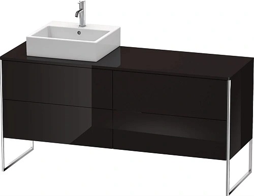 Тумба под раковину Duravit XSquare XS4924L4040 напольная 160 см черный глянцевый Тумба под раковину Duravit XSquare XS4924L4040 напольная 160 см черный глянцевый