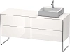 Тумба под раковину Duravit XSquare XS4924R2222 напольная 160 см белый глянцевый