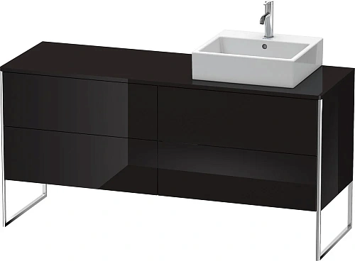 Тумба под раковину Duravit XSquare XS4924R4040 напольная 160 см черный глянцевый Тумба под раковину Duravit XSquare XS4924R4040 напольная 160 см черный глянцевый