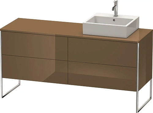 Тумба под раковину Duravit XSquare XS4924R6161 напольная 160 см Коричнево-оливковый глянцевый Тумба под раковину Duravit XSquare XS4924R6161 напольная 160 см Коричнево-оливковый глянцевый
