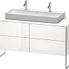 Тумба под раковину Duravit XSquare XS4925M2222 напольная 140 см белый глянцевый Тумба под раковину Duravit XSquare XS4925M2222 напольная 140 см белый глянцевый