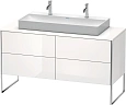 Тумба под раковину Duravit XSquare XS4925M2222 напольная 140 см белый глянцевый Тумба под раковину Duravit XSquare XS4925M2222 напольная 140 см белый глянцевый