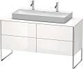 Тумба под раковину Duravit XSquare XS4925M2222 напольная 140 см белый глянцевый Тумба под раковину Duravit XSquare XS4925M2222 напольная 140 см белый глянцевый