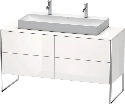 Тумба под раковину Duravit XSquare XS4925M2222 напольная 140 см белый глянцевый Тумба под раковину Duravit XSquare XS4925M2222 напольная 140 см белый глянцевый
