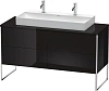 Тумба под раковину Duravit XSquare XS4925M4040 напольная 140 см черный глянцевый