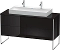 Тумба под раковину Duravit XSquare XS4925M4040 напольная 140 см черный глянцевый Тумба под раковину Duravit XSquare XS4925M4040 напольная 140 см черный глянцевый