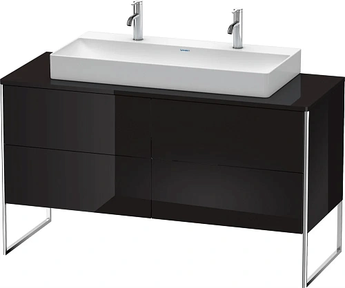Тумба под раковину Duravit XSquare XS4925M4040 напольная 140 см черный глянцевый Тумба под раковину Duravit XSquare XS4925M4040 напольная 140 см черный глянцевый