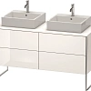 Тумба под раковину Duravit XSquare XS4926B2222 напольная 140 см белый глянцевый Тумба под раковину Duravit XSquare XS4926B2222 напольная 140 см белый глянцевый