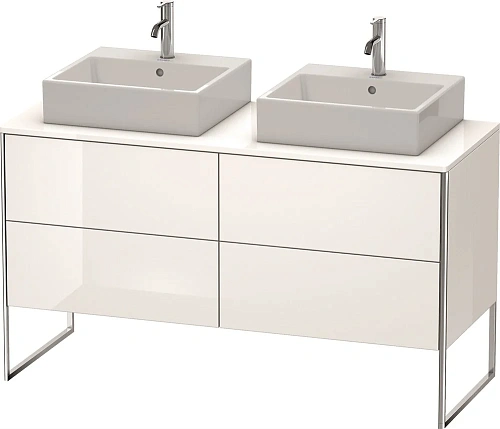 Тумба под раковину Duravit XSquare XS4926B2222 напольная 140 см белый глянцевый Тумба под раковину Duravit XSquare XS4926B2222 напольная 140 см белый глянцевый