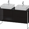 Тумба под раковину Duravit XSquare XS4926B4040 напольная 140 см черный глянцевый Тумба под раковину Duravit XSquare XS4926B4040 напольная 140 см черный глянцевый