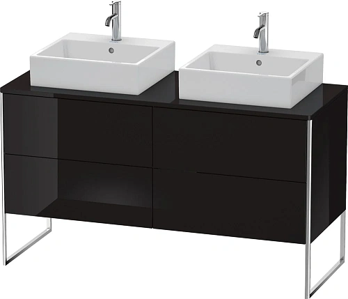 Тумба под раковину Duravit XSquare XS4926B4040 напольная 140 см черный глянцевый Тумба под раковину Duravit XSquare XS4926B4040 напольная 140 см черный глянцевый