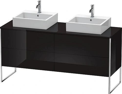 Тумба под раковину Duravit XSquare XS4927B4040 напольная 160 см черный глянцевый Тумба под раковину Duravit XSquare XS4927B4040 напольная 160 см черный глянцевый