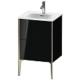 Тумба под раковину Duravit XVIU XV40690B140 напольная 51 см черный глянцевый Тумба под раковину Duravit XVIU XV40690B140 напольная 51 см черный глянцевый
