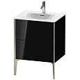 Тумба под раковину Duravit XVIU XV43000B140 напольная 61 см черный глянцевый Тумба под раковину Duravit XVIU XV43000B140 напольная 61 см черный глянцевый