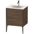 Тумба под раковину Duravit XVIU XV43000B221 напольная 61 см орех/черный Тумба под раковину Duravit XVIU XV43000B221 напольная 61 см орех/черный