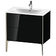Тумба под раковину Duravit XVIU XV43020B140 напольная 81 см черный глянцевый Тумба под раковину Duravit XVIU XV43020B140 напольная 81 см черный глянцевый
